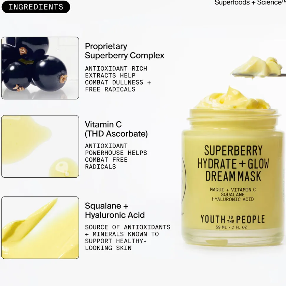 Superberry Hydrate + Glow Dream Mask 59ML